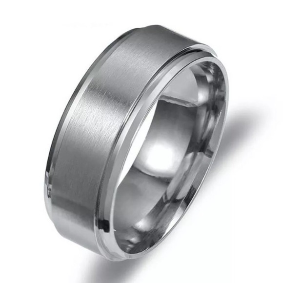 unbranded Jewelry - Stainless Steel Titanium Silver Band Ring Size 11